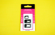 iPhone 4 の Nano マイクロ SIM カード アダプター、プラスチック ABS 4FF への 3FF