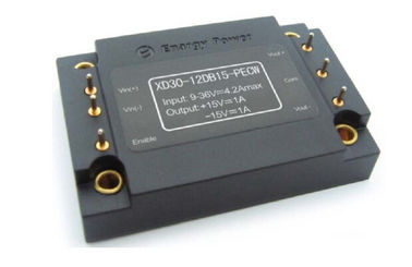 信頼性の軍事力の供給 dc dc のコンバーター 30W は 15 ボルト XD30-12DB15-PECW を出力しました