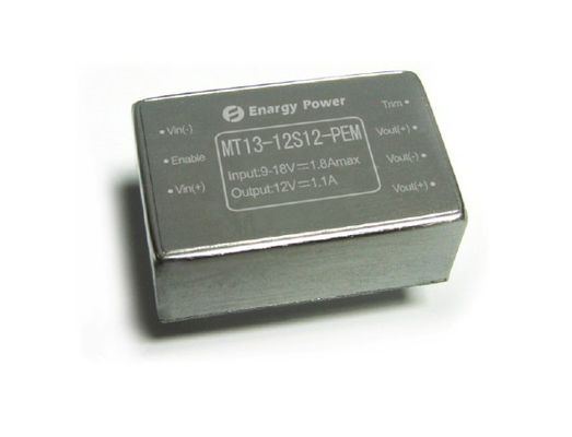 広い入力範囲 9 - 18V DC-DC のコンバーター 12W は 12V MT13-12S12-PEM を出力しました