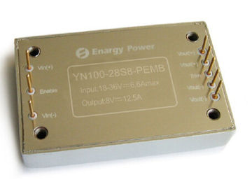 100 ワットの四分の一煉瓦 dc dc のコンバーターは 28V YN100-28S28-PEMB を出力しました