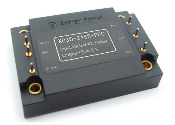 30W DC-DC のコンバーター モジュール、dc コンバーター XD30-24S5-PEC への 24 ボルトから 5 ボルト dc