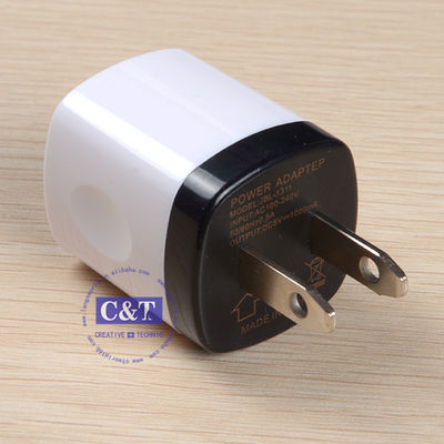 USB 旅行家 Iphone 6/6 プラス 5s Samsung のための 1.0 Amp 力のアダプターの壁の充電器のプラグ