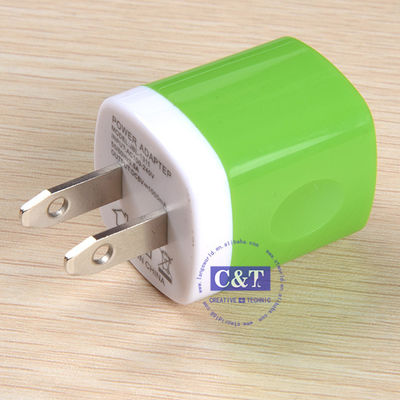 USB 旅行家 Iphone 6/6 プラス 5s Samsung のための 1.0 Amp 力のアダプターの壁の充電器のプラグ