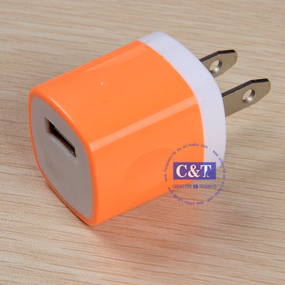 USB 旅行家 Iphone 6/6 プラス 5s Samsung のための 1.0 Amp 力のアダプターの壁の充電器のプラグ