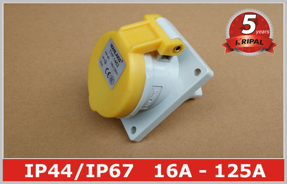 斜めのパネルは海兵隊員のための産業電力ソケット スイッチ 110V 16A IP44 3 Pin を取付けました