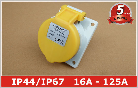 斜めのパネルは海兵隊員のための産業電力ソケット スイッチ 110V 16A IP44 3 Pin を取付けました