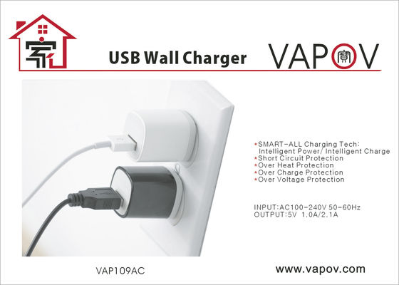 FCC PSE は 1.0A 単一 usb 旅行充電器のアダプター、理性的な携帯電話 usb の充電器を承認しました
