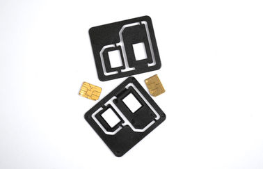 黒いプラスチック携帯電話 SIM カード アダプター、普遍的な二重 SIM カード アダプター